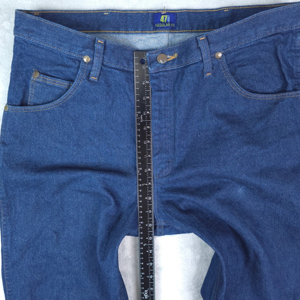 Wrangler Jeans Mens 36x34 Blue 47MWZ Regular Fit Cowboy Cut Premium Performance - Picture 10 of 11